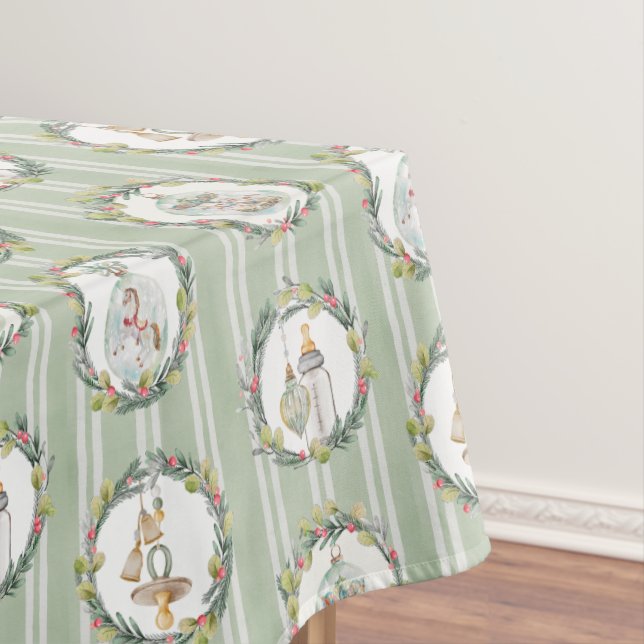 Merry Little Baby Shower Tablecloth (In Situ)