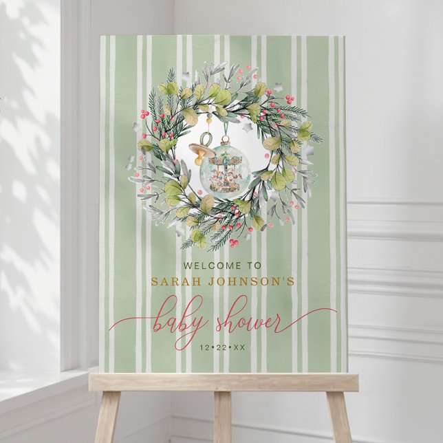 Merry Little Baby Shower Welcome Foam Board (Welcome sign)