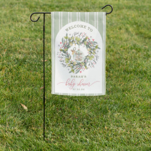 Merry Little Baby Shower Welcome Garden Flag