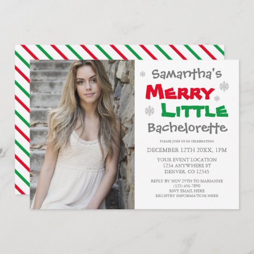 Merry Little Bachelorette Party Invitation