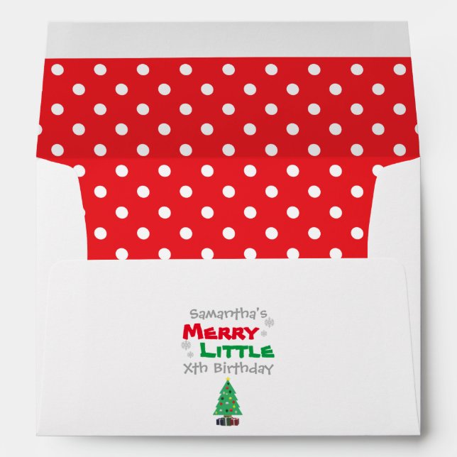 Merry Little Birthday Envelope (Back (Bottom))