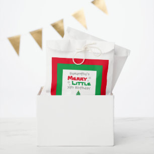 Merry Little Birthday Favor Bag