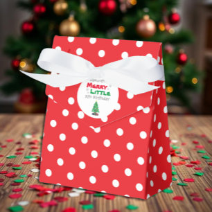 Merry Little Birthday Favor Boxes