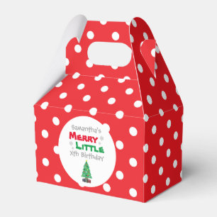 Merry Little Birthday Favor Boxes