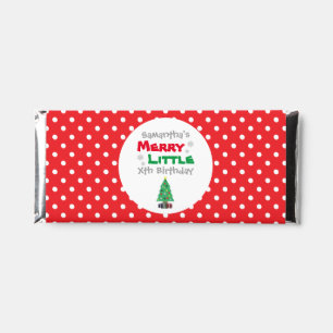Merry Little Birthday Hershey Bar Favors