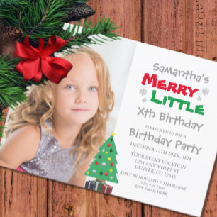 Merry Little Birthday Invitation