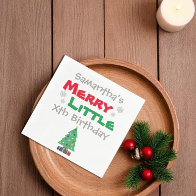 Merry Little Birthday Napkins (Creator Uploaded)