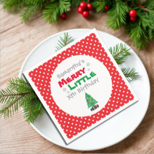 Merry Little Birthday Napkins