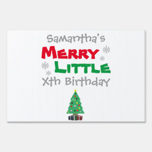 Merry Little Birthday Sign