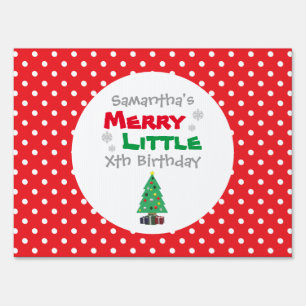 Merry Little Birthday Sign