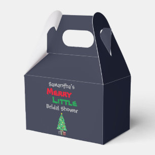 Merry Little Bridal Shower Favor Boxes
