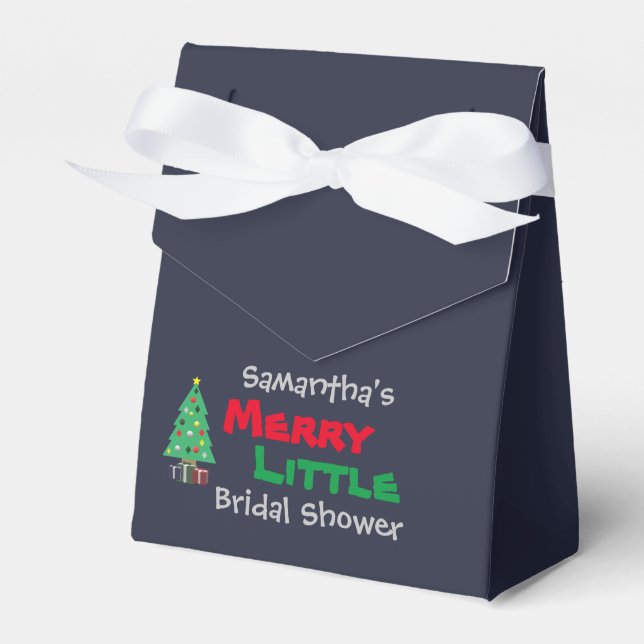 Merry Little Bridal Shower Favor Boxes (Front Side)