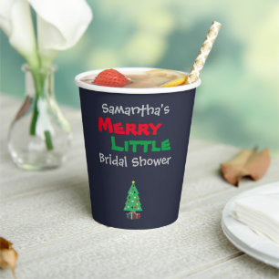Merry Little Bridal Shower Paper Cups