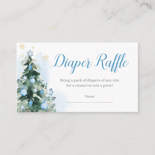 Merry Little Bundle of Joy Diaper Raffle Enclosure Card (Front)