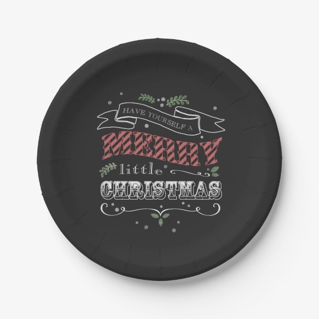 Merry Little Christmas 7inch paper plate (Front)