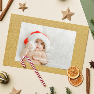 Merry little christmas baby  birth announcement
