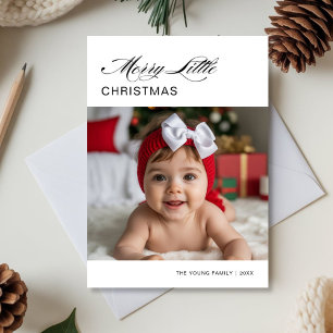 Merry Little Christmas Baby Family Holiday Card
