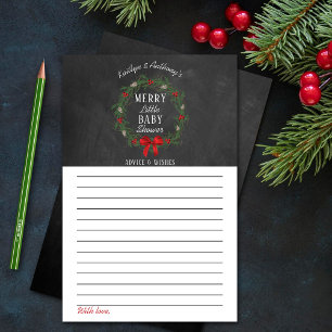 Merry Little Christmas Baby Shower Advice & Wishes