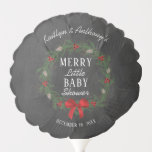 Merry Little Christmas Baby Shower Balloon<br><div class="desc">Celebrate in style with these trendy baby shower balloons. The design is easy to personalize with your own wording and your family and friends will be thrilled when they see these fabulous party balloons.</div>