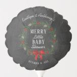Merry Little Christmas Baby Shower Balloon<br><div class="desc">Celebrate in style with these trendy baby shower balloons. The design is easy to personalize with your own wording and your family and friends will be thrilled when they see these fabulous party balloons.</div>