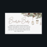 Merry Little Christmas Baby Shower Books for Baby Enclosure Card<br><div class="desc">Elevate your baby shower with our Christmas Baby Shower Books for Baby card Printable, a delightful addition to your event decor. With charming baby motifs this customizable sign encourages guests to contribute cherished books for the little one. Personalize to create a heartwarming atmosphere that celebrates the joy of reading from...</div>