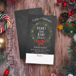 Merry Little Christmas Baby Shower Diaper Raffle Enclosure Card<br><div class="desc">These diaper raffle tickets are perfect for anyone having a baby shower this Christmas time. Simply include these tickets when you send out your matching baby shower invitations, your guests can then fill out their name and bring a pack of diapers (any size) along to the baby shower. As an...</div>