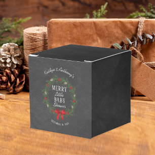 Merry Little Christmas Baby Shower Favor Boxes