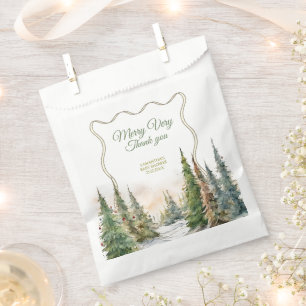 Merry Little Christmas Baby Shower Gift Tag Favor Bag