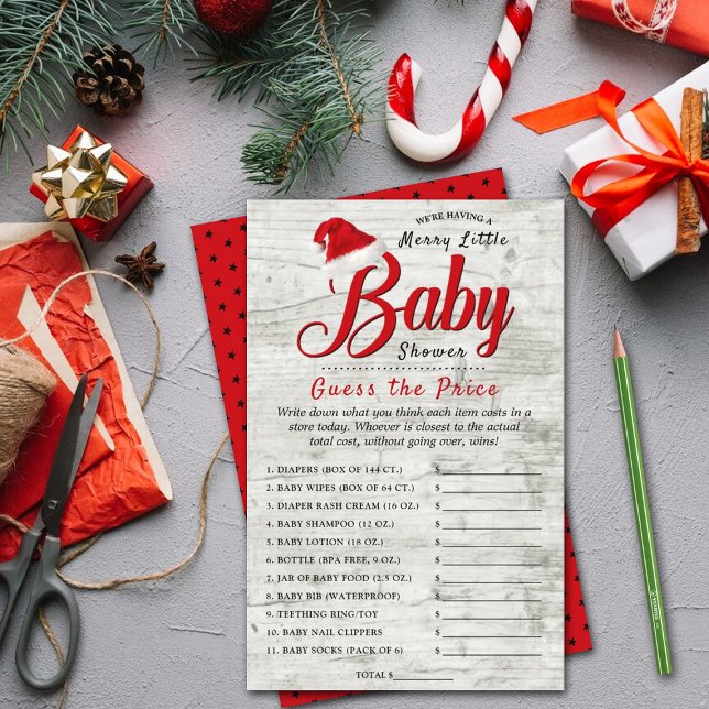 Merry Little Christmas Baby Shower Guess The Price (Creator Uploaded)