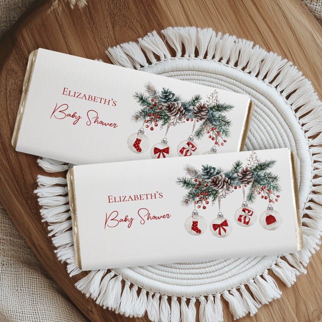 Merry Little Christmas Baby Shower Hershey Bar Favors (Creator Uploaded)