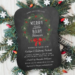 Merry Little Christmas Baby Shower Invitation<br><div class="desc">Celebrate in style with these trendy baby shower invitations. The design is easy to personalize with your own wording and your family and friends will be thrilled when they receive these fabulous party invites.</div>