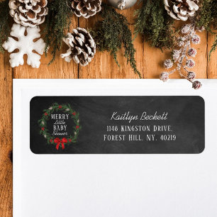 Merry Little Christmas Baby Shower Label