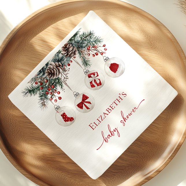 Merry Little Christmas Baby Shower Napkins (Creator Uploaded)