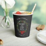 Merry Little Christmas Baby Shower Paper Cups<br><div class="desc">These paper cups are perfect for anyone having a baby shower this Christmas time. This design is easy to personalize with your special event wording and your guests will be thrilled when they see these fabulous paper cups. Matching items can be found in the collection.</div>