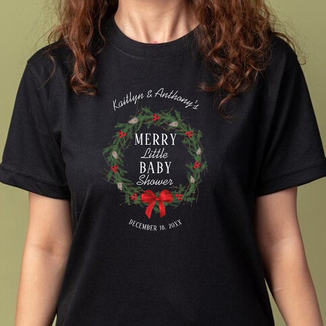 Merry Little Christmas Baby Shower T-Shirt (Creator Uploaded)