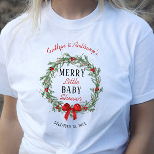 Merry Little Christmas Baby Shower T-Shirt