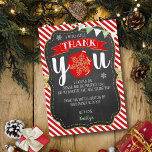 Merry Little Christmas Baby Shower Thank You Card<br><div class="desc">Say thank you in style with these trendy baby shower thank you cards. The template wording is easy to personalize and your family and friends will be thrilled when they receive these fabulous thank yous.</div>
