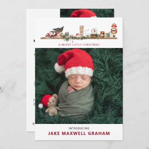 Merry Little Christmas  Birth Announcement