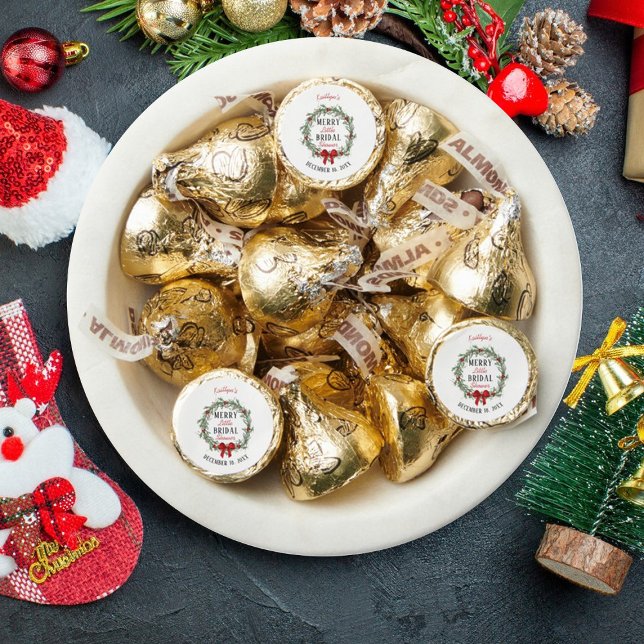 Merry Little Christmas Bridal Shower Hershey®'s Kisses® (Creator Uploaded)