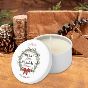 Merry Little Christmas Bridal Shower Mini Candle Favors