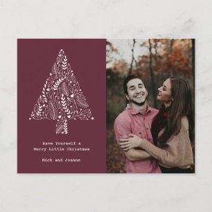Merry Little Christmas Budget Family Photo Holiday Postcard