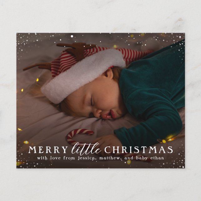 Merry Little Christmas | Budget Holiday Photo Card (Front)