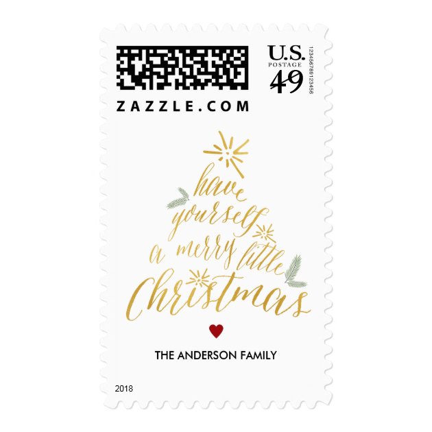 Merry Little Christmas - Christmas Stamp