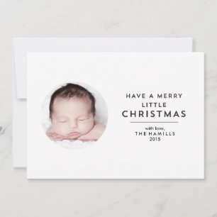 Merry Little Christmas Circle Photo Card
