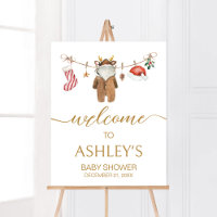 Merry Little Christmas Clothes Baby Shower Welcome