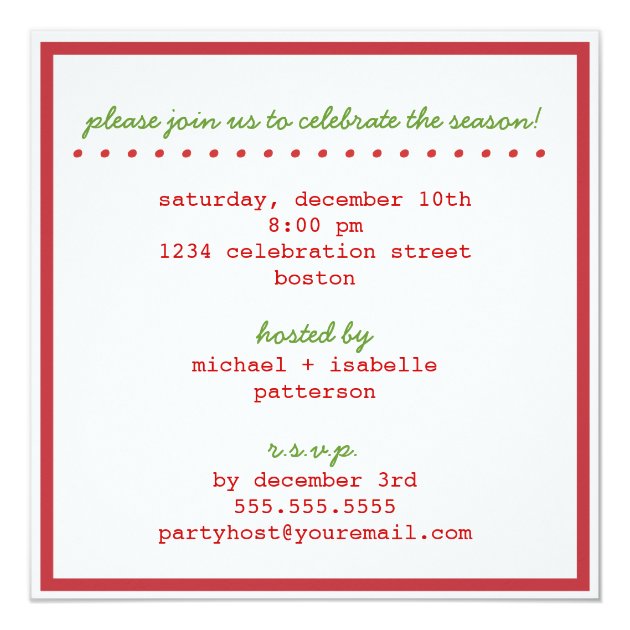 Merry Little Christmas Cocktail Party Invitation