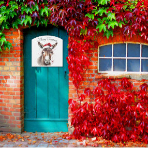 Merry Little Christmas Donkey, custom Door Sign