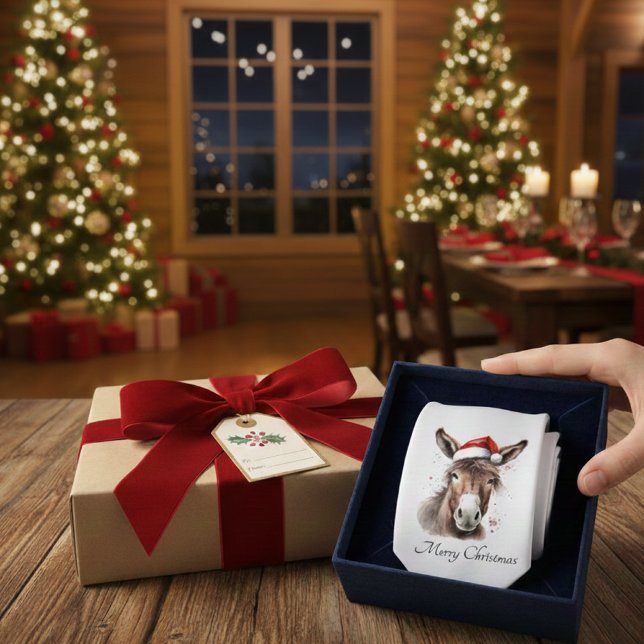 Merry Little Christmas Donkey, custom Neck Tie (Creator Uploaded)