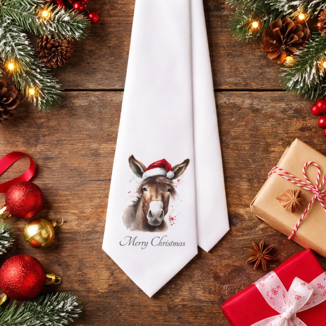 Merry Little Christmas Donkey, custom Neck Tie (Creator Uploaded)