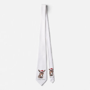 Merry Little Christmas Donkey, custom Neck Tie
